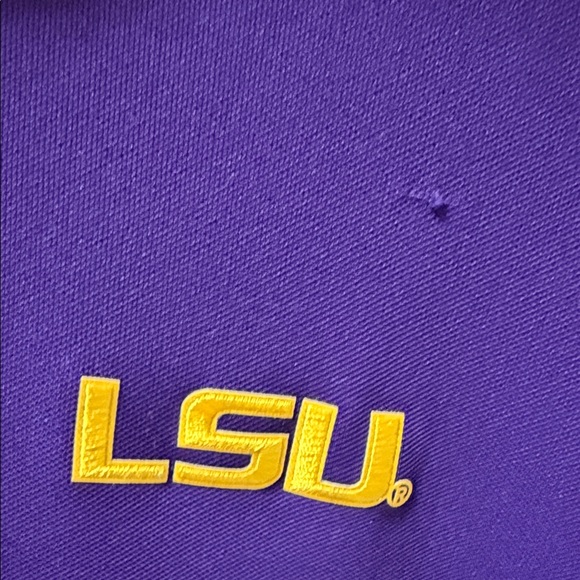 Antigua LSU Polo in Purple and Gold - Picture 4 of 4